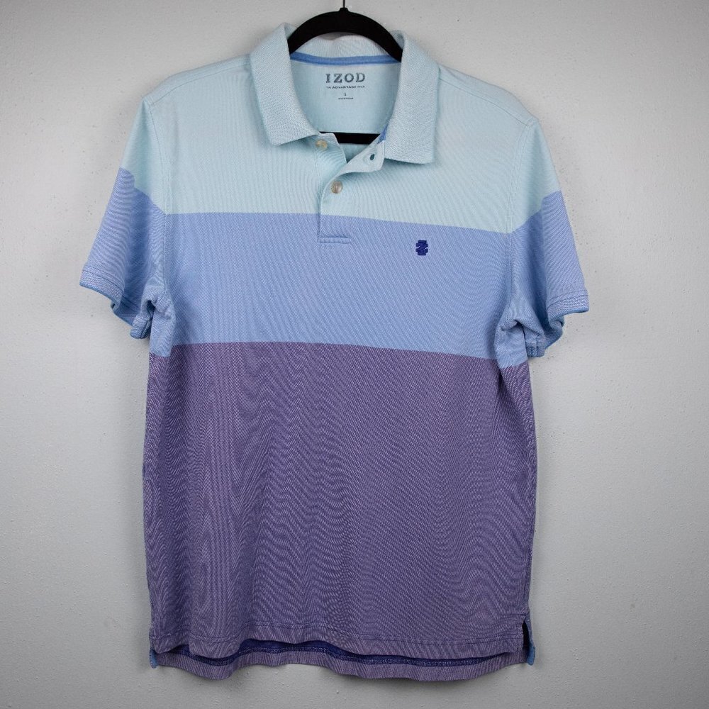 Izod blue polo shirt-L